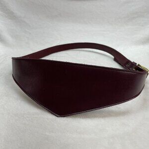 Chic Maroon Leather Belt